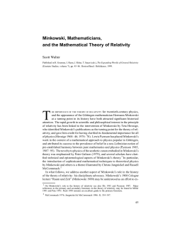 Minkowski, Mathematicians, and the Mathematical