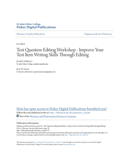 Test Question Editing Workshop - Improve Your Test Item Writing