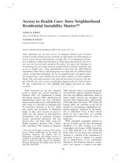 Access to Health Care - The Works of Alecia Shepherd