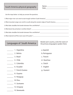 South America phys.lang - Your-Vector