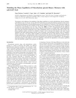 Modeling the Phase Equilibria of Poly(ethylene glycol) Binary