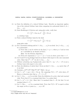 Practice exam - Magma Computational Algebra System