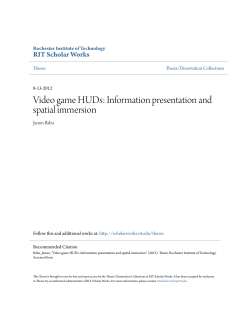 Video game HUDs: Information presentation and spatial immersion