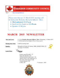 march 2015 newsletter - Garrison Community Council