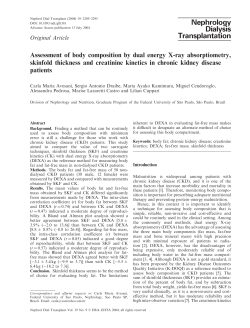 Assessment of body composition by dual energy X