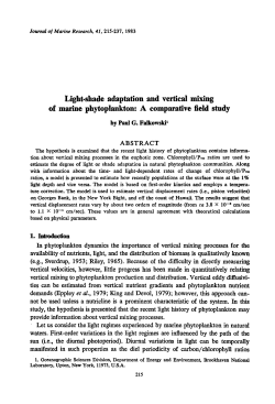 Light-shade adaptation and vertical mixing of marine phytoplankton