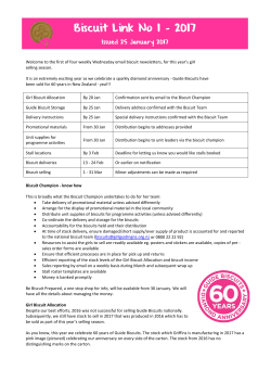 Biscuit Link No 1 - 2017 - GirlGuiding New Zealand