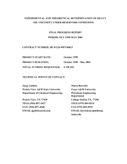 experimental and theoretical determination of heavy oil