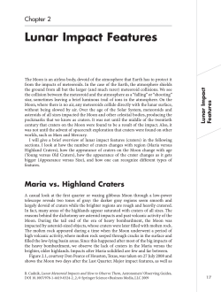 Lunar Impact Features