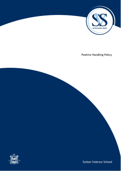 Positive Handling - Sutton Valence School