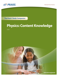 Physics: Content Knowledge