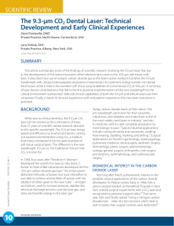 The 9.3-&micro;m CO2 Dental Laser - Academy of Laser Dentistry