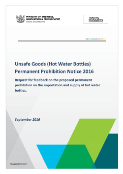 Unsafe Goods (Hot Water Bottles) Permanent Prohibition