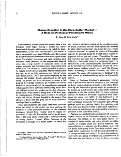 Money Creation in the Euro-Dollar Market