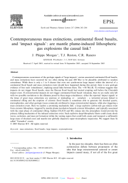 Contemporaneous mass extinctions, continental flood basalts, and
