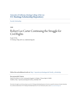 Robert Lee Carter Continuing the Struggle for Civil Rights