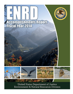 2014 ENRD Accomplishments Report