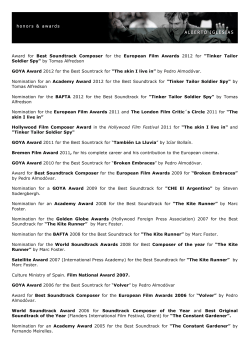 Award for Best Soundtrack Composer for the