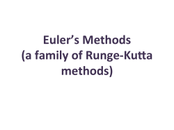 Euler`s Methods