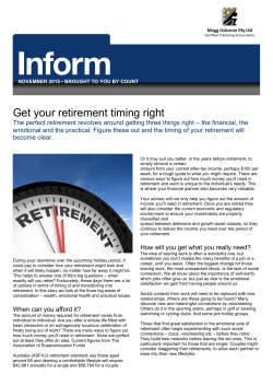 Get your retirement timing right