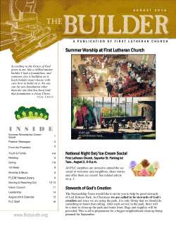Builder August 2016.pub - First Lutheran Church, Duluth