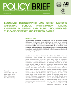 economic, demographic, and other factors affecting school