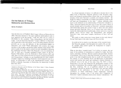 Nietzsche and Democritus - The Warwick Journal of Philosophy