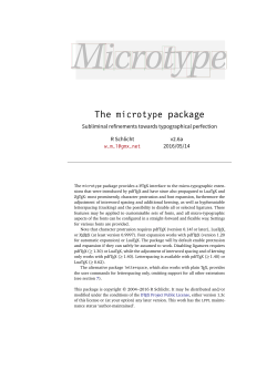 the microtype manual - UNL | Math | Mirror