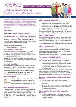 Lactulose for constipation