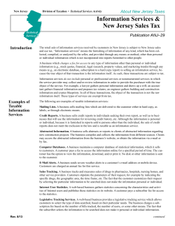 ANJ&ndash;29 - Information Services