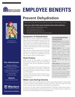 Prevent Dehydration - Western Financial Group Insurance Solutions