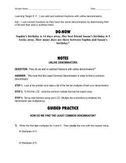 Finding the least common multiple