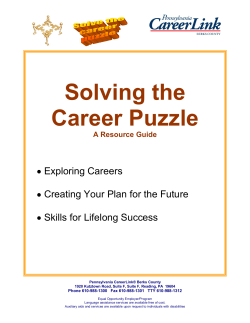 Solving the Career Puzzle July 2013