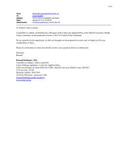 McGill University - Centre of Genomics and Policy, Faculty of Medicine