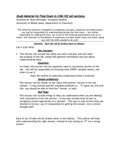 Study Material for Final Exam in CHM-102 (all
