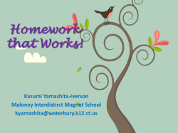 Homework that Works! - MaloneyJapanese