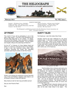 February - Fort Huachuca Cavalry Association