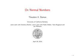 On Normal Numbers