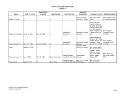 Gentry County (Mo.) Name Index Deaths—F Name Date of Death