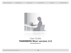TANDBERG Movi version 2.0 User Guide
