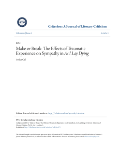 Make or Break: The Effects of Traumatic Experience on Sympathy in