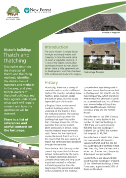 Thatch and thatching - New Forest District Council