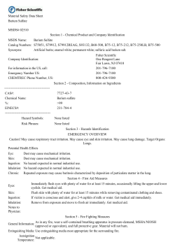 Chemical Product and Company Identification MSDS Name