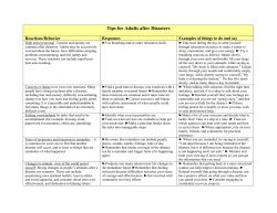 Tips for Adults after Disasters