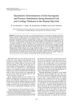 Quantitative Determination of Joint Incongruity and Pressure