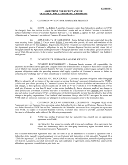 exhibit c agreement for receipt and use of