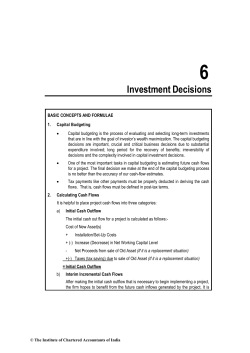 InvestmentDecisions - ICAI Knowledge Gateway