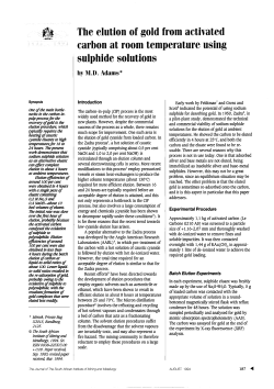 The elution of gold from activated carbon at room temperature using