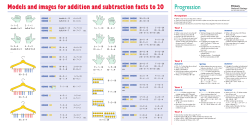 Models and Images - Addition and Subtraction up to 20
