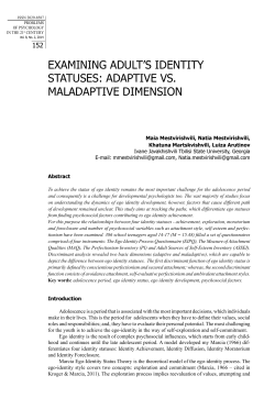 examining adult`s identity statuses: adaptive vs